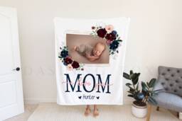 Christmas Blanket, First Gift, I Love You Mom, Personalized Mom Gift For Grandparent, Birthday Are So Loved - thumbnail 1