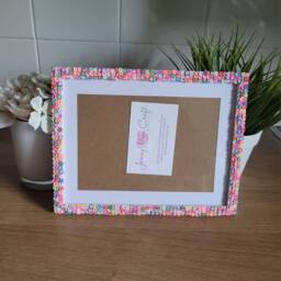 Colourful Flower Shaped Fimo Slices Photo Frame 5 X 7 Inches With Border, 6 8 Without Border - thumbnail 2