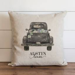 Pumpkin Truck 2 Custom Pillow Cover - Fall Pillow Thanksgiving Decor Home 20 X 18 - thumbnail 1
