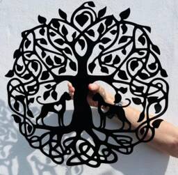 Tree Of Life, Boxer, Dog, Wall Art, Handmade, Gift Idea, Solid, Steel