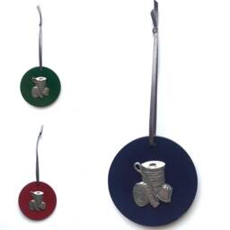 Sewing Christmas Decoration - Needle & Thread Ornament Quilting Unique Decor Dressmaker Gift - thumbnail 4