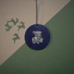 Sewing Christmas Decoration - Needle & Thread Ornament Quilting Unique Decor Dressmaker Gift - thumbnail 3