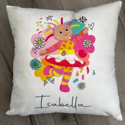 Personalised Nursery Cushion Cover, Upsy Daisy in The Night Garden Style, Nursery, Toddler Gift, Baby Boy Or Girl Gift - thumbnail 2