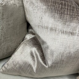 Taupe Pillow Cover, Luxury Cushion Designer Harlequin Fabric, Osamu- High Quality - Handmade Textured Velvet Double Sided - thumbnail 4