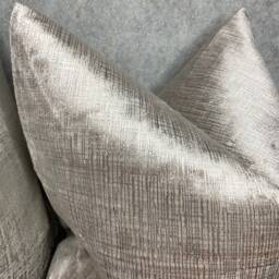 Taupe Pillow Cover, Luxury Cushion Designer Harlequin Fabric, Osamu- High Quality - Handmade Textured Velvet Double Sided - thumbnail 3