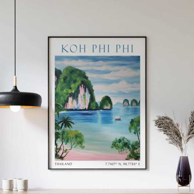 Phi Travel Print Wall Art Thailand Home Decor Gift Lovers Thai - image 1