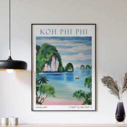 Phi Travel Print Wall Art Thailand Home Decor Gift Lovers Thai - thumbnail 1