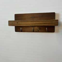 Handmade Wooden Key Holder/Shelf - Mini Mudroom & Entryway Furniture - thumbnail 4