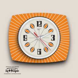 Mid Century Petal Wall Clock - 1970S Retro Style, 12 Colors