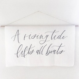 Calligraphy Fabric Banner - Custom Wall Hanging Large - thumbnail 4