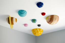 3D Felt Planets Ceiling Wall Decor Solar System Space Nursery Kids Room - thumbnail 1