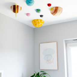 3D Felt Planets Ceiling Wall Decor Solar System Space Nursery Kids Room - thumbnail 3