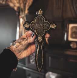 Grave Marker Wall Hanging - Mourn Not For Me - Gothic Home Decor Gallery The Blackened Teeth Ltd - thumbnail 1