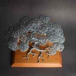 Wire Bonsai Tree - Home Decoration Positive Energy Engraved Dedication Steel 11Th Wedding Anniversary Of Immortality Zen - thumbnail 4