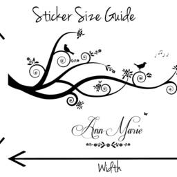 Personalised Name, Tree, Birds, Butterflies - Vinyl Wall Art Sticker, Mural, Decal. Children's Bedroom, Nursery, Playroom. Home, Decor - thumbnail 3