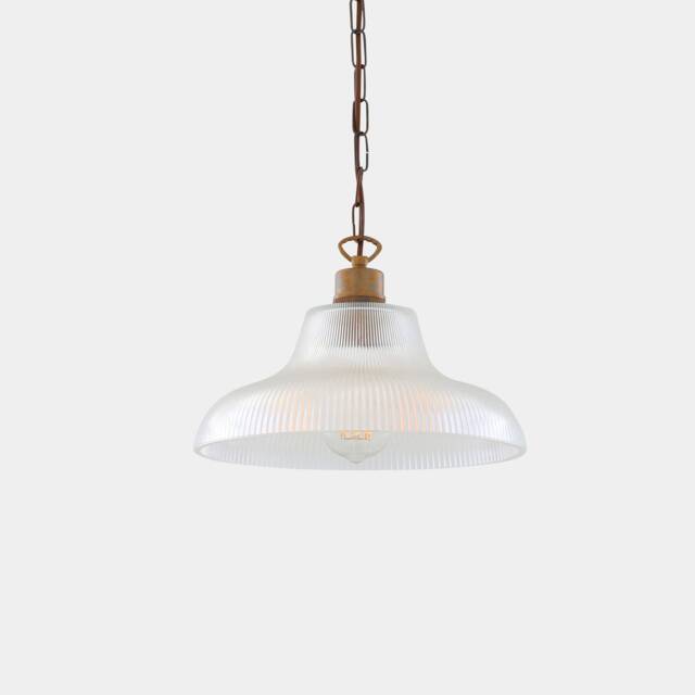 London Prismatic Railway Glass Pendant Light 12'' Ip20 - image 1