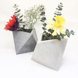 Concrete Vase, Minimalist Flower Modern Home Decor, Pot, Bridal Shower Centerpiece, Vase