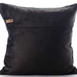 "Decorative Charcoal Gray Euro Size Pillow Cover 24""x24""/26""x26" - thumbnail 3