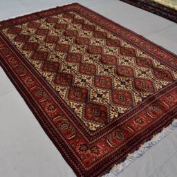 Handmade Maranus Afghan Rug Orange & Bronze Wool Tribal Carpet - 6.6x10.2 Ft - thumbnail 3