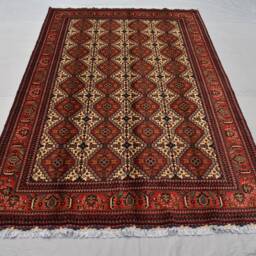 Handmade Maranus Afghan Rug Orange & Bronze Wool Tribal Carpet - 6.6x10.2 Ft - thumbnail 2