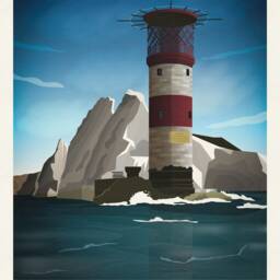 Isle Of Wight Travel Poster, The Needles, Minimalist Wall Art, , Art Prints - thumbnail 3