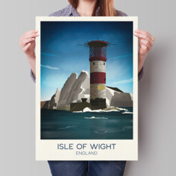 Isle Of Wight Travel Poster, The Needles, Minimalist Wall Art, , Art Prints - thumbnail 1