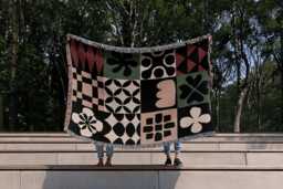 Modern Patchwork Throw Blanket - thumbnail 1