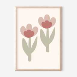 Set Of 3 Girls Gingham & Wildflower Prints - Unframed - thumbnail 2