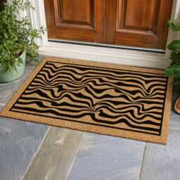 Groovy Melting Wave Mat - Trippy Entryway Rug Abstract Psychedelic Doormat - thumbnail 3