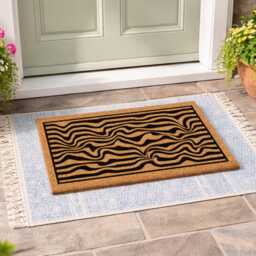 Groovy Melting Wave Mat - Trippy Entryway Rug Abstract Psychedelic Doormat - thumbnail 2