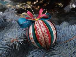 Hanging Toy Merry Christmas New Year Gift Patchwork Ball Gift For Family Year's Ornament Fir-Tree Decoration Home Decor