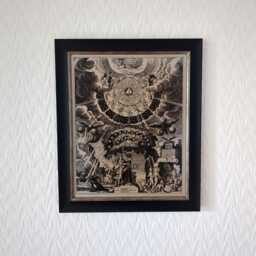 "Alchemical Preparation - Wolfgang Kilian, 1652 Handmade Reproduction On Canvas Occult Alchemy Esoteric 8""x10" - thumbnail 1
