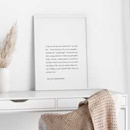I Have For The First Time Found What Can Truly Love - You Print - Jane Eyre Wall Art Romantic Gift Unframed - thumbnail 4
