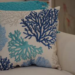 Beach Decor Sea Fan Throw Pillow - Coastal - thumbnail 4