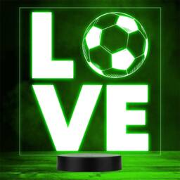 Love Football Sign Sports Personalised Gift Any Colour Led Night Light
