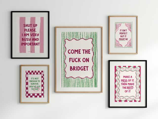 Funny Movie Quote Art Print Set, Playful Whimsical Home Decor - image 1