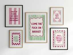 Funny Movie Quote Art Print Set, Playful Whimsical Home Decor - thumbnail 1