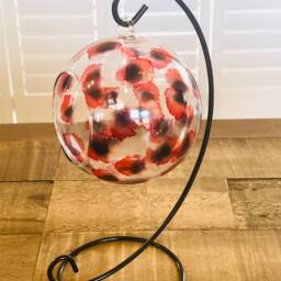 Red Poppy Candle Holder. Hand Painted On Glass Candled Memorial Gift, Unique Gift. Poppy Decor. Valentine Flower Gift - thumbnail 3