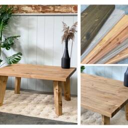 Siem // Scandi Wood Coffee Table With Tapered Legs - thumbnail 2