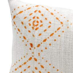 Mudcloth Pillow Cover, African Pillow, Lumbar White & Rust Mudcloth- Fall Decor Pillow- Throw Mud Cloth Cover 14x20 - thumbnail 2