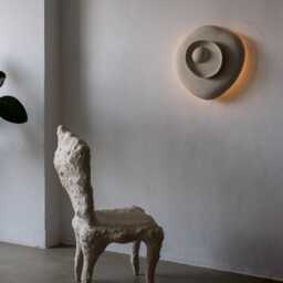 Organic Wall Sconce - Sculptural White Paper M??ch?? Lamp - thumbnail 2