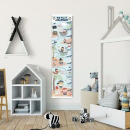 Personalised Height/ Growth Chart - Pirates Day Out Beautiful Nursery & Bedroom Wall Decor Printed On A Luxury Fabric Ideal Keepsake - thumbnail 2