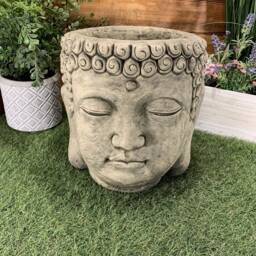 stone Garden Buddha Plant Pot Ornament Detailed Gift - thumbnail 3
