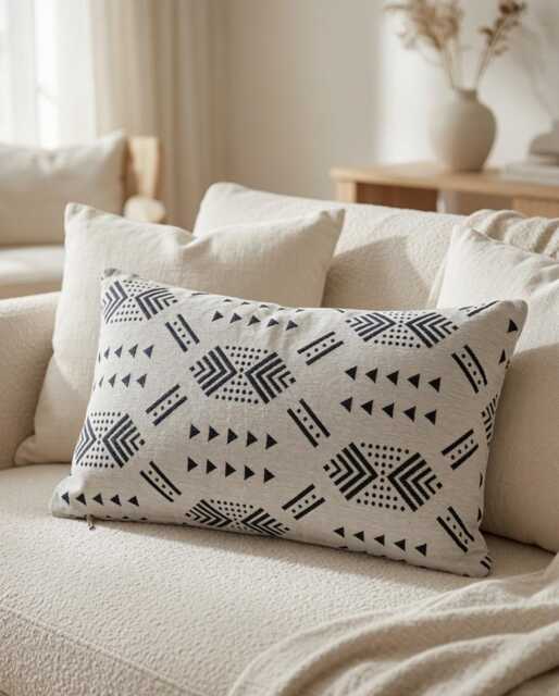 Moroccan Velvet Cushion Cover, Luxury Boho Chic, Handmade Brocade Rich White Pillow, Decorative Lumbar Pillow Cover 60x30 cm - image 1