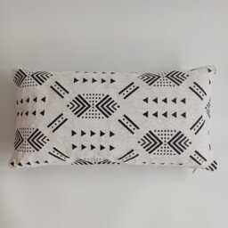 Moroccan Velvet Cushion Cover, Luxury Boho Chic, Handmade Brocade Rich White Pillow, Decorative Lumbar Pillow Cover 60x30 cm - thumbnail 4
