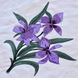 Nakshi Kantha Pillowcase Embroidered Rajshahi Silk Floral Design - thumbnail 2