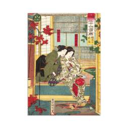 Japanese Ukiyo-E Art Print Poster Woodblock Wall Decor Toyohara Kunichika Kyoto Geisha Maiko Bijin Tattoo Beautiful Japan Calligraphy A3 - thumbnail 1