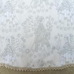 Christmas Angel Tree Skirt Silver Ornament Swedish Nordic Decor - thumbnail 3