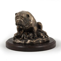 Bulldog - Mama, Dog Wooden Base Statue, Limited Edition, Artdog - thumbnail 3