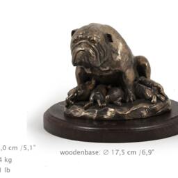 Bulldog - Mama, Dog Wooden Base Statue, Limited Edition, Artdog - thumbnail 4